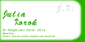 julia korok business card
