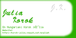 julia korok business card